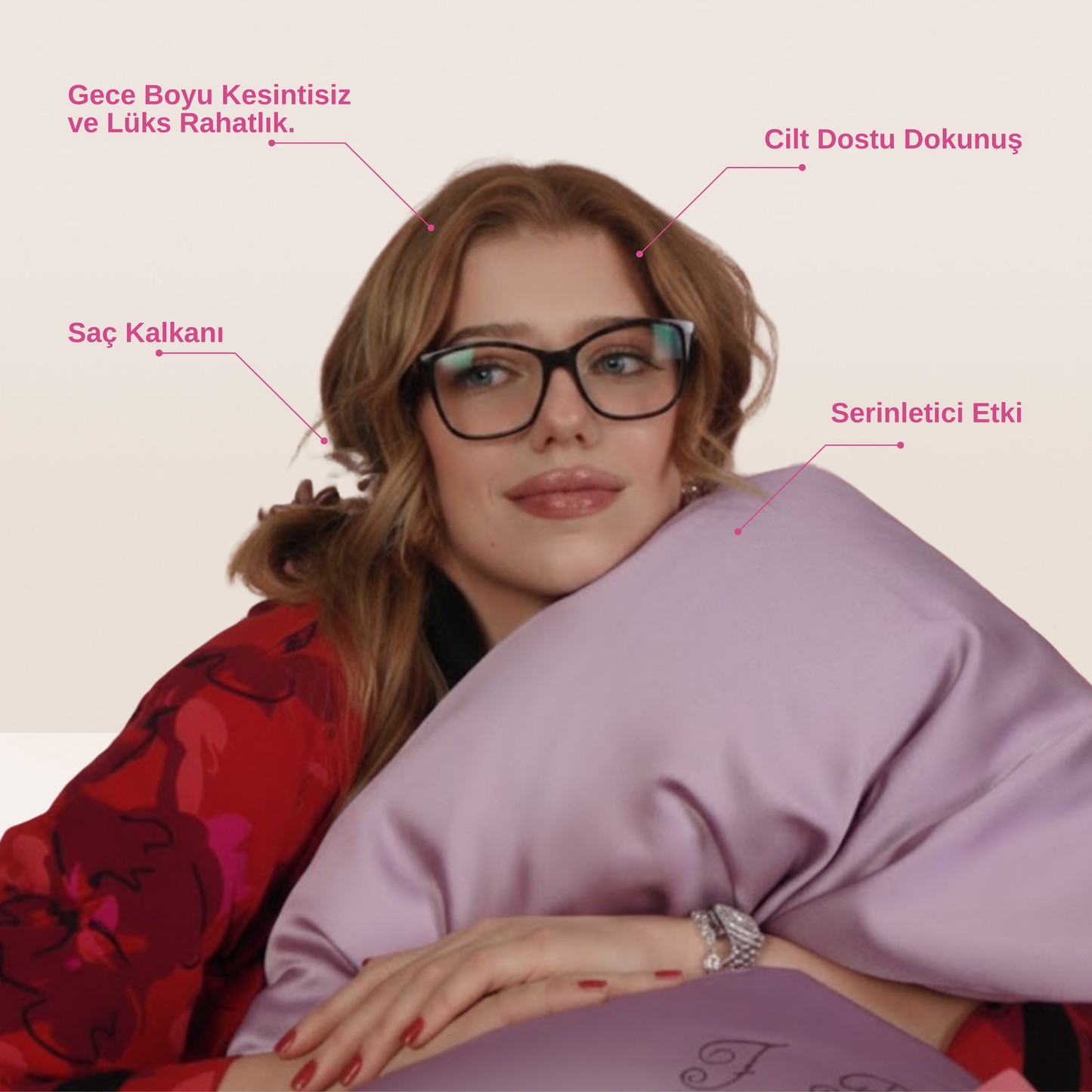Victoria Satin Beauty Pillowcase– Kişiselleştirilebilir Saten Yastık Kılıfı