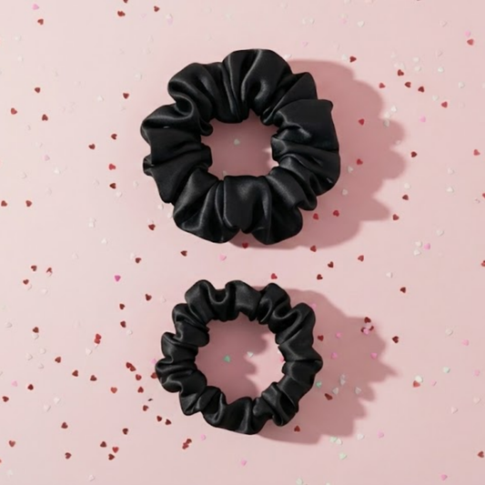 Ophelia Satin Scrunchie Duo | Vegan Saten İkili Saç Tokası
