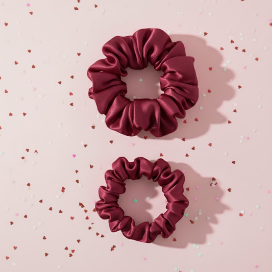 Elizabeth Satin Scrunchie Duo