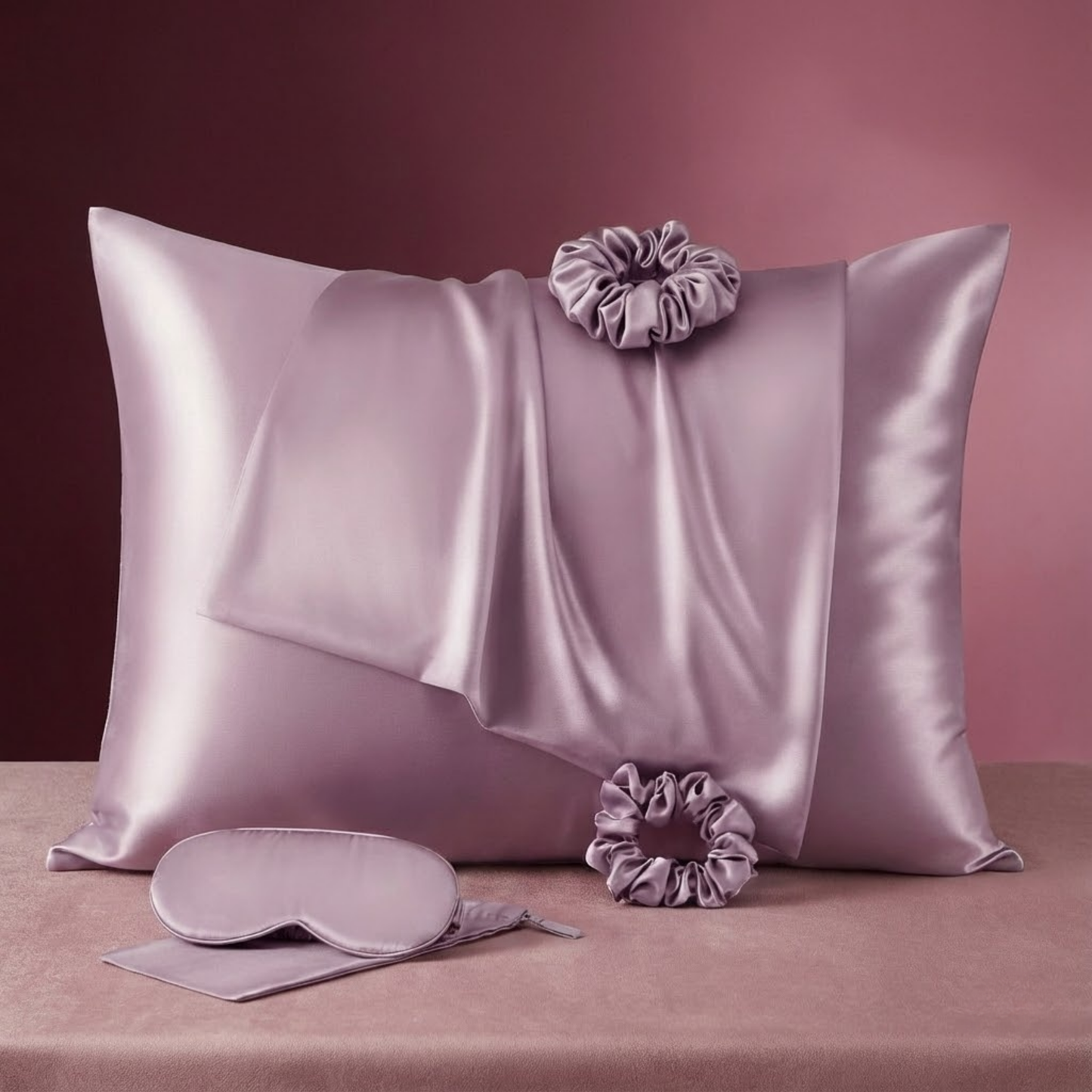 Lilac Edition Beauty Sleep Set | Saten Uyku & Güzellik Set