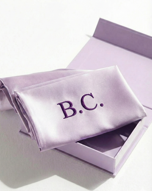 Lilac Satin Beauty Pillowcase– Kişiselleştirilebilir Saten Yastık Kılıfı