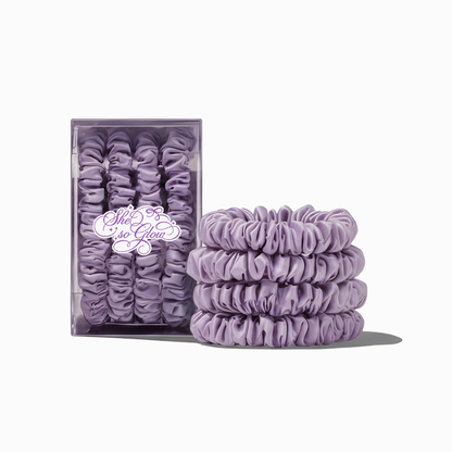 4'lü Lavender (Lila) XS Saten Toka Seti