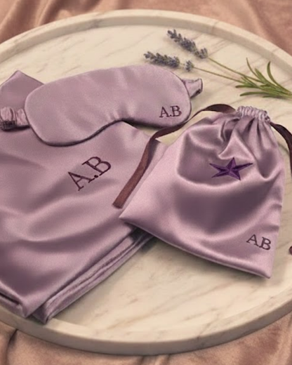 Lilac Edition Beauty Sleep Set | Saten Uyku & Güzellik Set