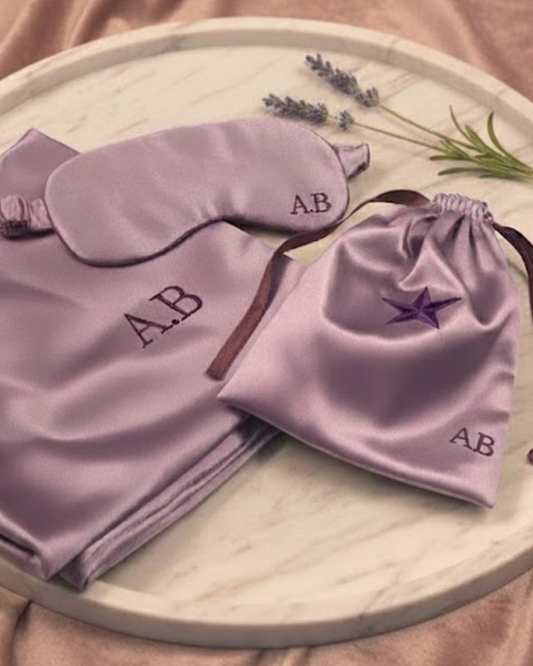 Lilac Edition Beauty Sleep Set | Saten Uyku & Güzellik Set