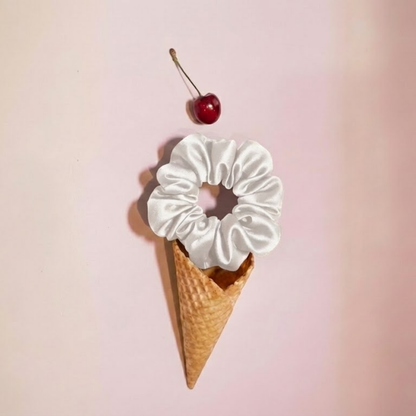 Victoria Satin Scrunchie Duo | Vegan Saten İkili Saç Tokası