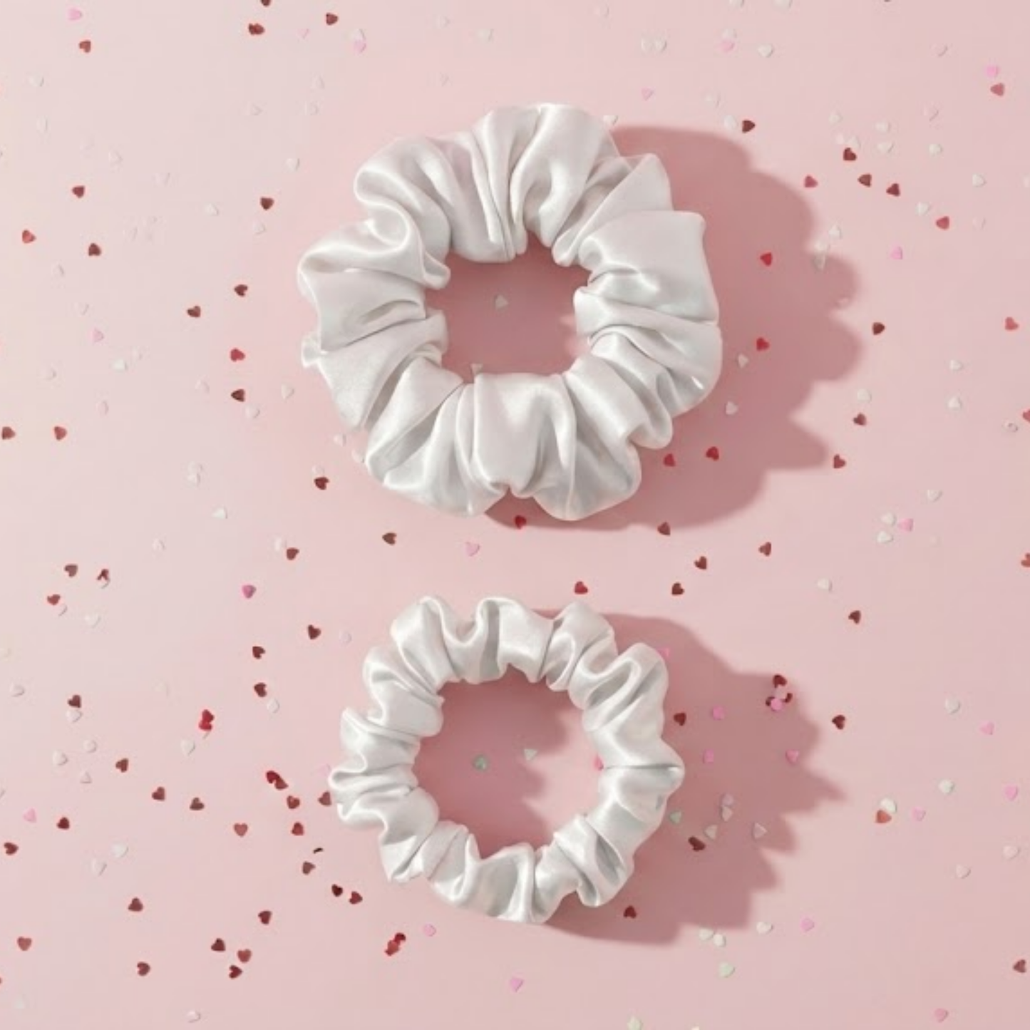 Victoria Satin Scrunchie Duo | Vegan Saten İkili Saç Tokası