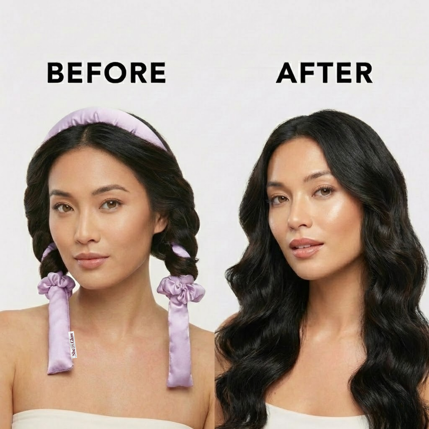 Lilac  Premium Saten Saç Sosisi Seti