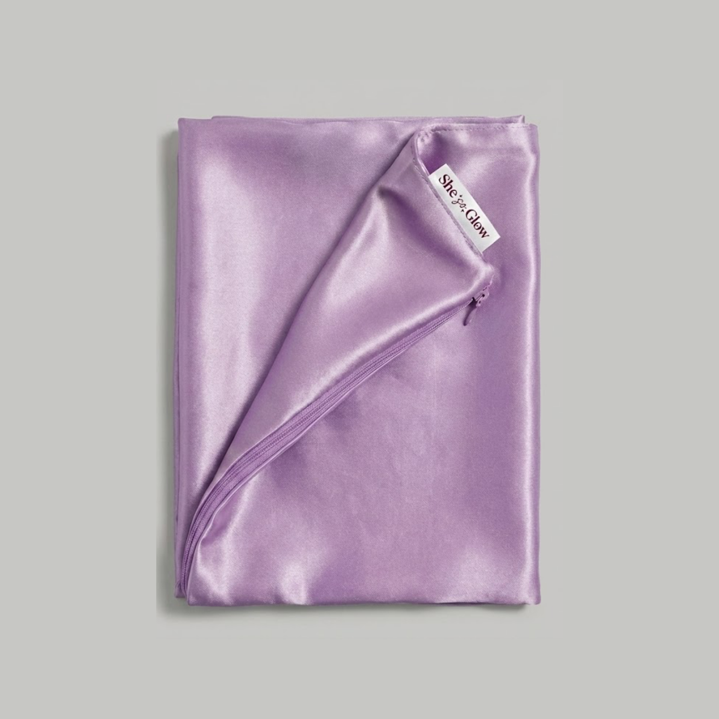 Lilac Satin Beauty Pillowcase– Customizable Satin Pillowcase 